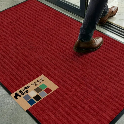 Vista 79 de GORILLA GRIP Traffic Guard - Tapete resistente para interiores y exteriores Negro
