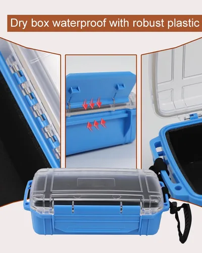 Vista 6 de Caja seca impermeable, contenedor de almacenamiento impermeable, pequeña caja de secado a prueba de agua para kayak, barco, caja seca, funda