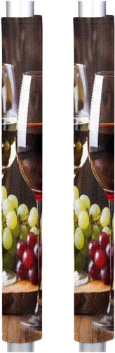 Vista 8 de Juego de 2 cubiertas para manija de puerta de refrigerador con patrón de mariposa negra, cubiertas para manija de cocina, protector