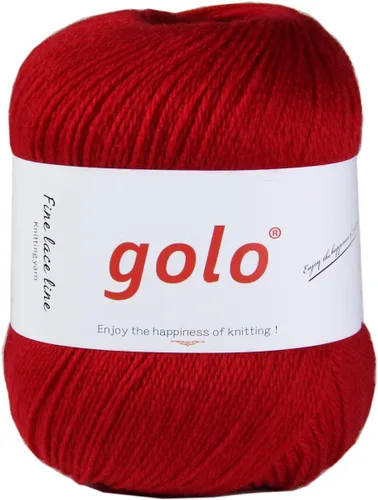 Vista 24 de Golo Lana de merino para tejer a mano, hilo suave y cálido de cachemira para ganchillo