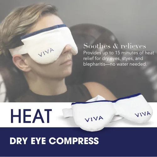 Vista 3 de Viva Moist Heat - Máscara de ojos activada por microondas Alivio rápido y calmante Reutilizable, lavable