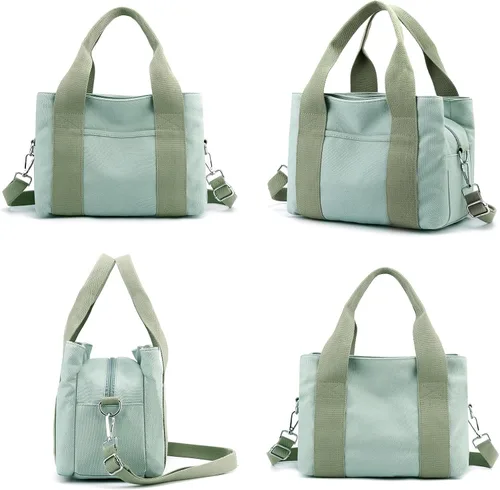 Vista 8 de Bolso de mano para mujer, bolso pequeño con estilo, mini bolso de mano, bolso de lona Hobo, bolso cruzado de moda, bolso de hombro, bolsa de viaje