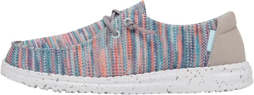 Vista 9 de Hey Dude Wendy Chambray - Zapatos para mujer, mocasines con cordones para mujer, cómodos y ligeros Aurora Blanco 2
