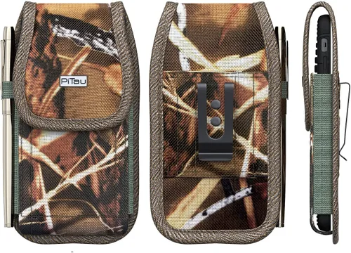 Vista 4 de PiTau Funda para Galaxy S23+ Plus 22+ S21+ S20+ S10+ S9+ Plus A20 A50 A51 A52 A53 Funda para cinturón de teléfono celular con funda de clip