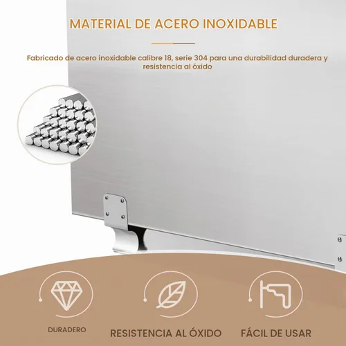 Vista 4 de SDSNTE Protector de salpicaduras lateral para freidora de acero inoxidable