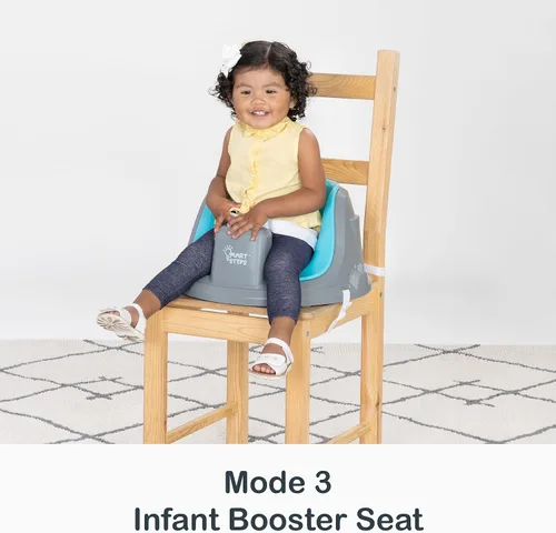 Vista 4 de Smart Steps® Explore N’ Play 5 en 1 de asiento de actividad a elevador, Azul Safari Divertido