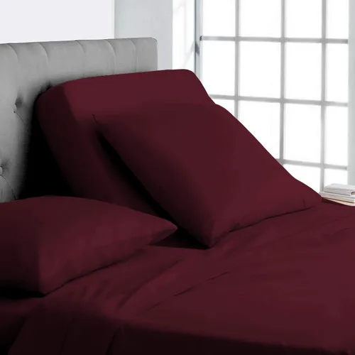 Vista 3 de Base de cama ajustable – Juego de sábanas de cabeza dividida superior tamaño Queen – Sábanas de 100% algodón egipcio sólido color azul aguamarina