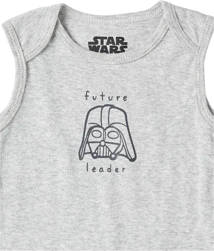 Vista 3 de Tienda Essentials Disney Marvel Star Wars Baby Boys Sleeveless Bodysuits Pack of 6