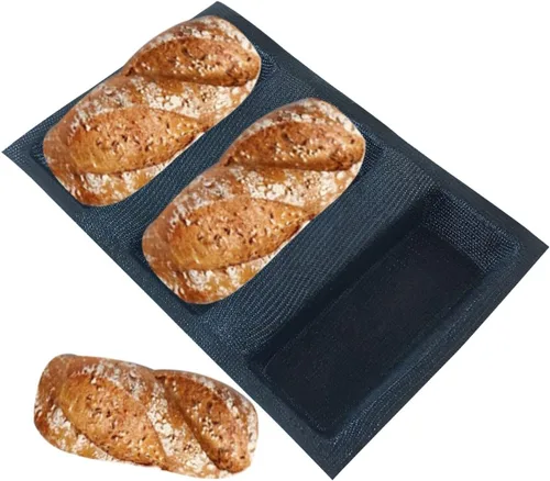 Vista 8 de Formas de pan de silicona de malla moldes de pan de forma cuadrada Bandeja de panadería antiadherente Pan de fibra de vidrio recubierto de silicona