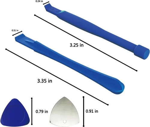 Vista 6 de Kit de herramientas de reparación para iPhone, iPad, MacBook, Nintendo, Switch, PS4, Xbox, portátil, 10 barras de palanca triangulares universales +