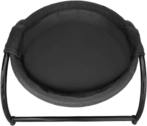 Vista 4 de Fockety Elevated Cat Hammock Bed, Breathable Mesh Removable Washable Pet Bed with Swing Design, for Indoor Outdoor Cats and Small Dogs (Black)