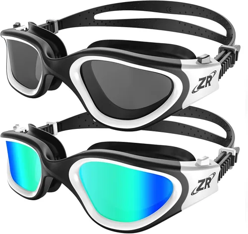 Vista 7 de ZIONOR Gafas de natación, 2 paquetes de gafas de natación polarizadas G1 para adultos, hombres y mujeres
