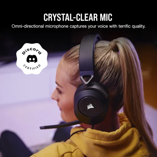 Vista 4 de Auriculares con cable para juegos multiplataforma Corsair HS65 Surround – Dolby Atmos – SonarWorks SoundID – Compatible con iCUE – PC, Mac, PS5