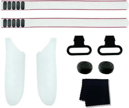 Vista 6 de AZURAOKEY Compatible with Meta 3 Accessories Bundle Battery Cover Replacement Kit Adjustable Active Straps Metal Ring Buckle Lens Cloth Joystick