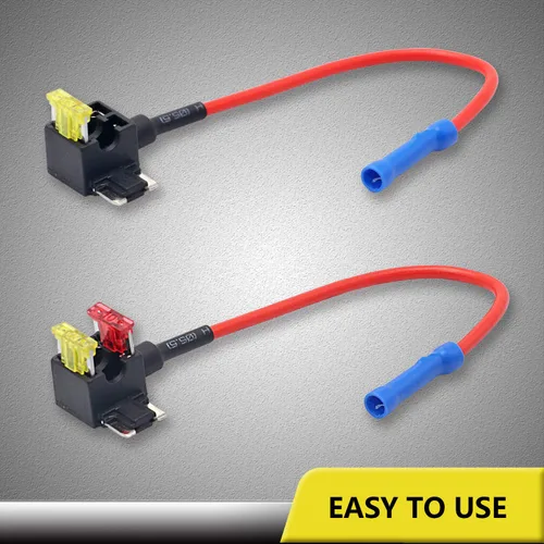 Vista 2 de Recoil FT3-10 Paquete de 10 adaptadores de grifo de fusible de 12 V para automóvil Add-a-Circuit Adaptador ACN Blade de perfil bajo Mini fusible