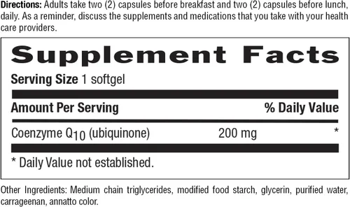 Vista 6 de Country Life Simply CoQ10, soporta la función cardíaca, 200 mg, 60 cápsulas blandas veganas, certificado sin gluten, certificado vegano