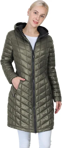 Vista 19 de Outdoor Ventures Abrigo Puffer Largo con Capucha Maryan para Mujer, Ultra Ligero, Cálido, Thermolite (Fiel a la talla. Orden Tamaño Normal) Tinta