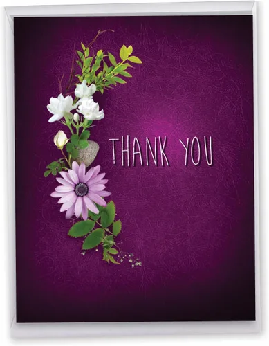 Vista 13 de The Best Card Company - 1 tarjeta de felicitación de agradecimiento de flores (8.5 x 11 pulgadas) - Hermosa tarjeta de notas de gratitud floral