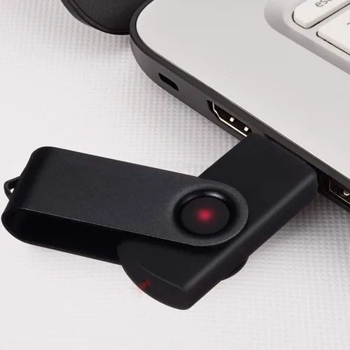 Vista 5 de DataOcean Paquete de 2 unidades de memoria USB 2.0 de 64 GB, diseño giratorio (2 x 64 GB: negro plateado)