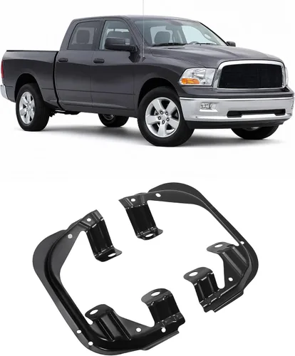 Vista 11 de KUAFU Soporte de parachoques delantero y luz antiniebla compatible con Dodge Ram 1500 2009-2012, soporte de montaje de parachoques, repuesto