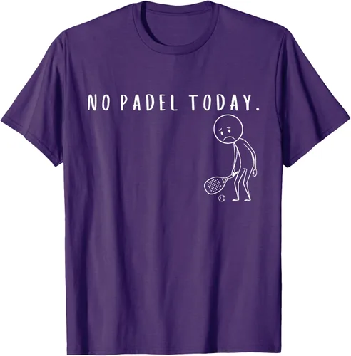Vista 64 de No Padel Today Funny Padel Stickman Padel Playera Jugador de Tenis