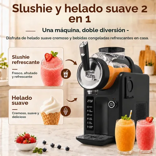 Vista 3 de SYINTAO Máquina de granizado para el hogar, no necesita hielo, máquina de Negro