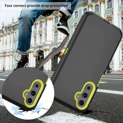 Vista 5 de Funda resistente para Samsung Galaxy A24 4G, con clip para cinturón y soporte, resistente, a prueba de golpes, funda protectora de cuerpo completo