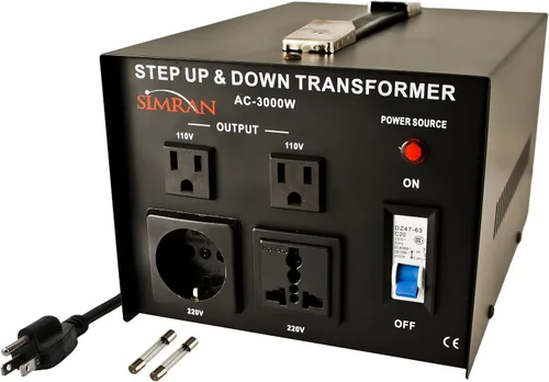 Vista 4 de Simran AC-100, transformador elevador/reductor de tensión 110 V/220 V