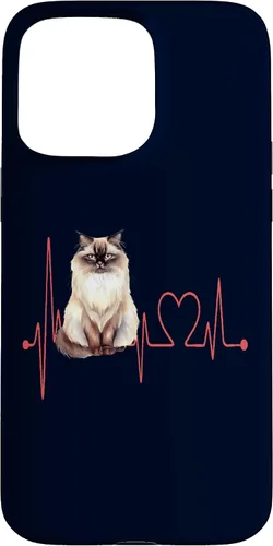 Vista 31 de Himalayan Cat Heartbeat EKG Funny I Love My Cat Case for iPhone 17