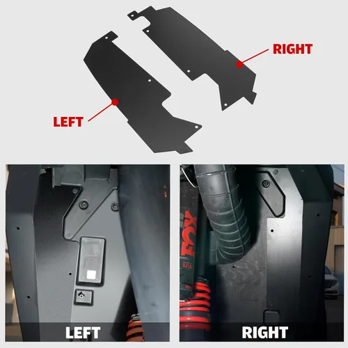 Vista 3 de A & UTV PRO Kit de aletas de barro y bloqueo de pozo de rueda trasera para Polaris RZR PRO XP y XP 4 2020 a 2024 – Extensor de salpicaduras