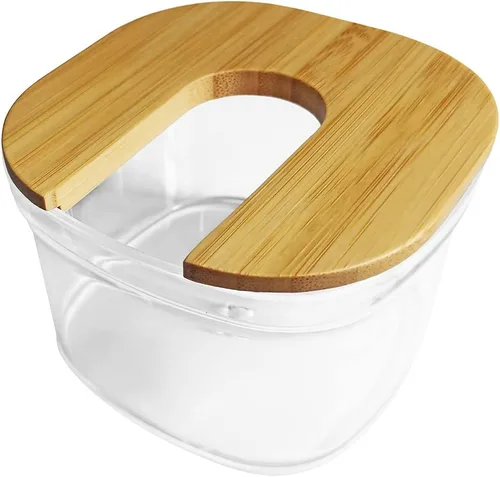 Vista 3 de Soporte de enjuague de bambú compatible con AidallsWellup para hombre 5 en 1 con cabezal eléctrico