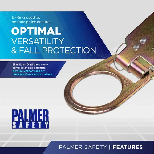 Vista 5 de Palmer Safety Soporte de anclaje de techo de acero temporal reutilizable para uso industrial y de construcción en madera/metal I OSHA/ANSI obediente