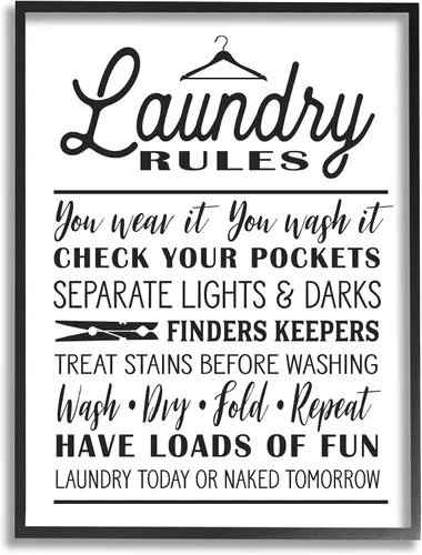 Vista 22 de Alexa Do Laundry Funny' Arte Giclée enmarcado Stupell Industries Negro, 11 x 14 pulgadas, fácil de colgar y resistente, fabricado en Estados
