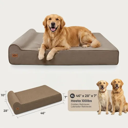 Vista 3 de Sytopia Camas ortopédicas para perros grandes, sofá de espuma viscoelástica extra gruesa de 7 pulgadas para perros mayores y grandes daneses