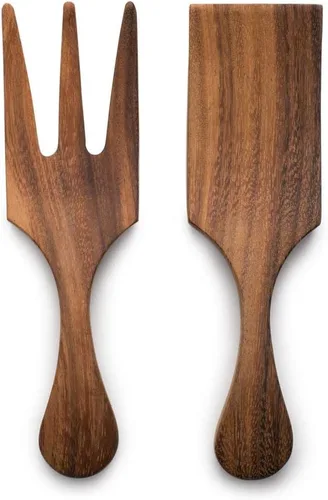 Vista 15 de Ironwood Gourmet Ensaladera de madera extra grande, madera de acacia, 12 x 12 x 7.25