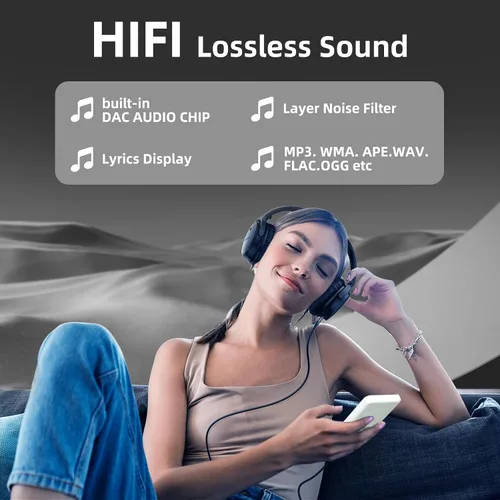 Vista 2 de Reproductor MP3 con Bluetooth, reproductor de música, radio Fm, video, grabación, vista de fotos, libro electrónico, sonido de alta fidelidad
