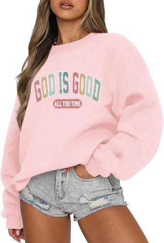 Vista 9 de Dios Es Bueno Sudadera Cristiana Sudaderas para Mujeres de Talla Grande Camisas de Jesús Fe Inspiradoras Versículo de la Biblia Pullover