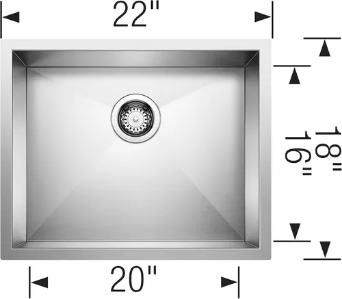 Vista 2 de BLANCO B443050 Quatrus QUATRUS R0 CUENCO INOXIDABLE PEQUEÑO