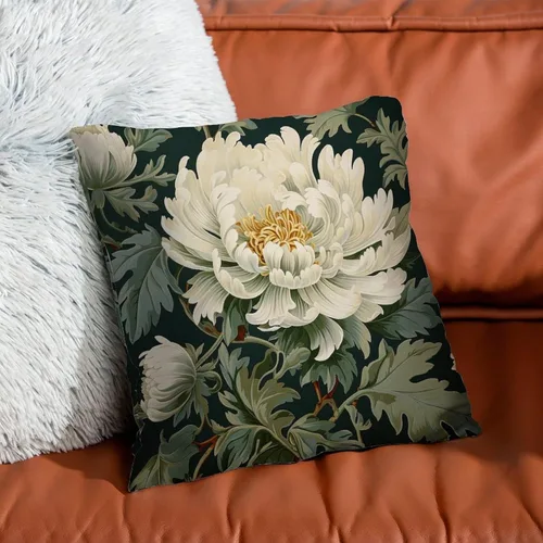 Vista 7 de Funda de almohada Honshu in Robins Egg Chinoiserie Floral - Fundas de cojín asiáticas clásicas cuadradas para sofá, dormitorio, cama, silla, sofá