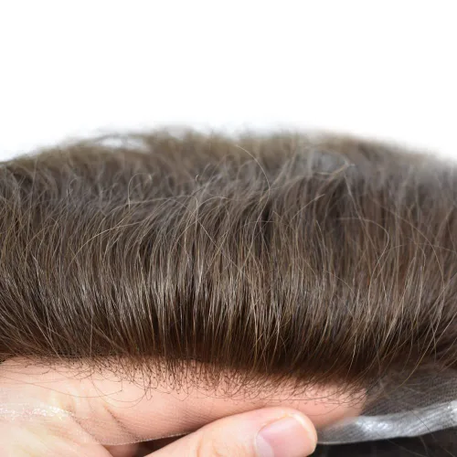 Vista 23 de Men Toupee Hairpiece Human Hair System Mens Hair Piece Bleached Knot Full Lace Toupee For Men Protesis Capilar Mens Toupee 6X8 1# Jet Black 100%