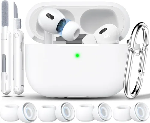 Vista 37 de RFUNGUANGO - Funda de silicona para AirPods Pro con auriculares, aguacate