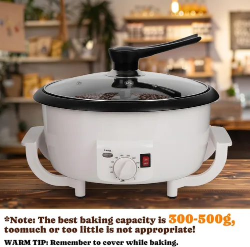 Vista 2 de Máquina Tostadora de Granos de Café DIYAREA para Uso Doméstico, Capacidad de 800g, Tostadora Eléctrica de Granos de Café con Temporizador 0-240℃