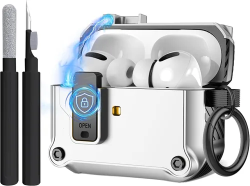 Vista 21 de Maxjoy Funda para AirPods Pro 3 (2025), funda protectora rígida compatible con Airpods Pro de 3ª generación con kit de limpiador de llavero