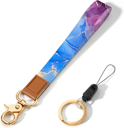Vista 29 de Cordón de muñeca para llaves, lindo cordón de correa de muñeca, soportes para llavero, llavero de pulsera, correas de muñeca para llaves Flor negra