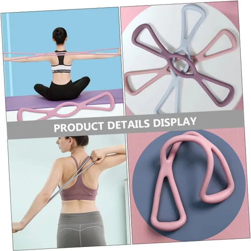 Vista 5 de GANAZONO 3 bandas de resistencia TPR, correa elástica para yoga, entrenamiento de flexibilidad, pilates, gimnasio en casa, fitness, 3