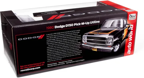 Vista 9 de Auto World 1980 Dodge Pickup Step Side Escala 1:18 Diecast