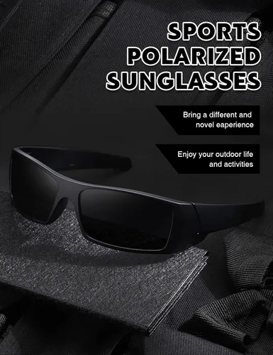 Vista 5 de TIANYESY Gafas de sol polarizadas para hombres y mujeres, modernas, retro, deportivas, rectangulares, envolventes, vintage, protección de tiro