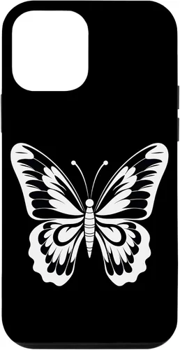 Vista 16 de Funda gráfica de mariposa blanca y negra para iPhone 16