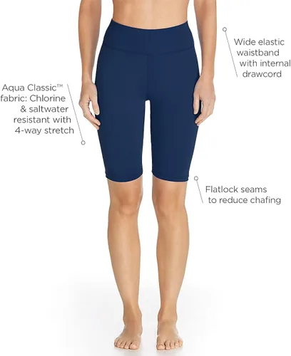 Vista 2 de Coolibar UPF 50+ - Pantalones cortos de natación de agua profunda para mujer, protección solar