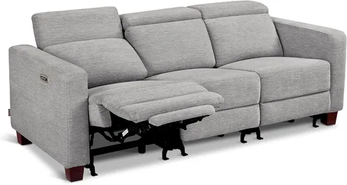 Vista 14 de MCombo Sofá Reclinable de 88.6'', Sofá Reclinable Eléctrico Wall Hugger con Reposacabezas Ajustable, Puertos de Carga USB A y C, Patas de Madera